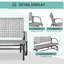 Chaise berçante d'extérieur en métal