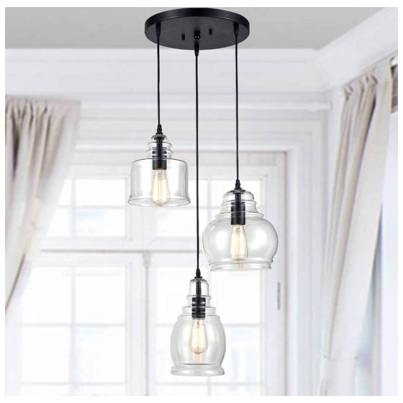 3 - Light Black Kitchen Island Pendant