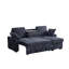 3 - Seat Dark Blue Chenille Sectional With Built In Cup Holder, Removable Tray And Hidden Storage, Suitable For Small Spaces Storage Chaise, Adjustable Backrests Comfort