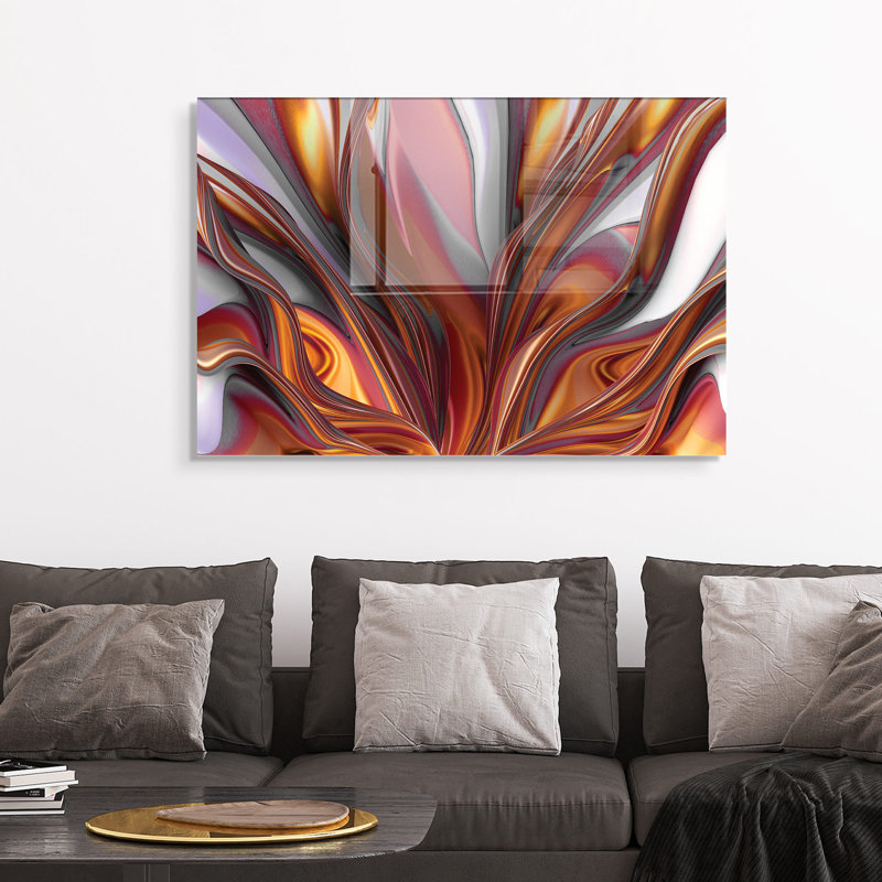 Élégante peinture décorative en verre trempé de 19,7 po x 27,6 po | 100% verre trempé, épaisseur: 0,16 pouce | Parfait pour la décoration intérieure, le salon et le bureau | Superbe œuvre d'art avec une esthétique moderne