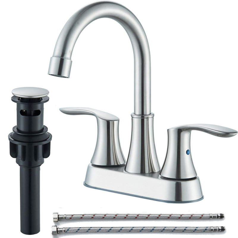 Robinet de lavabo vasque avec bonde, Nickel brossé