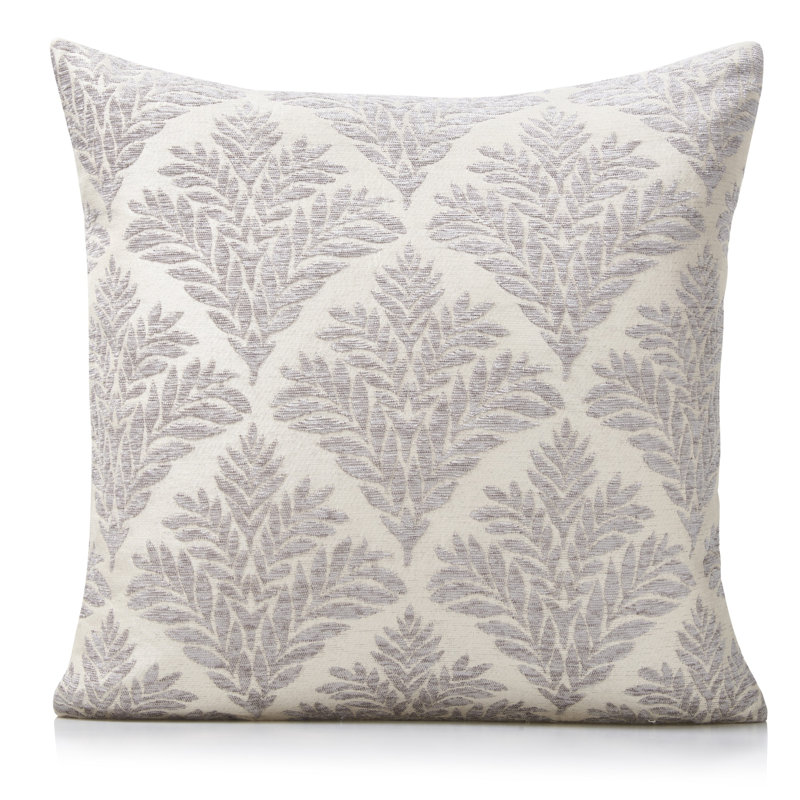 Anniemae Square Throw Pillow Cover, Silver