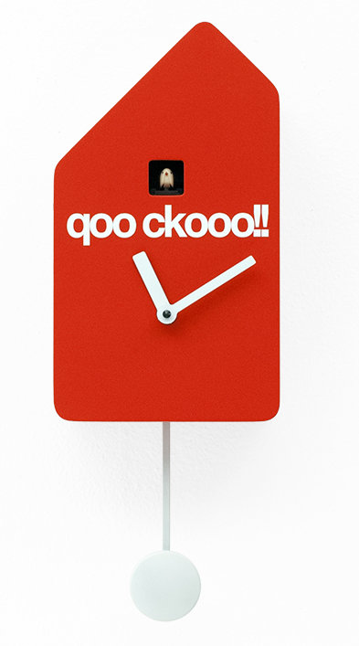Beckmann Wood Wall Clock, Red