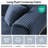 Addisin King-Size Foldable Sleeper Sofa Bed – Convertible Compression Mattress Couch with 2 Removable Bolster Armrests & 2 Pillows-832272113
