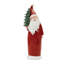 Père Noël sculpté avec pin scintillant (ensemble de 2)