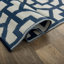 Tapis bleu marine / ivoire rectangulaire en plastique tissé à la machine Aubreyjo-1758815210
