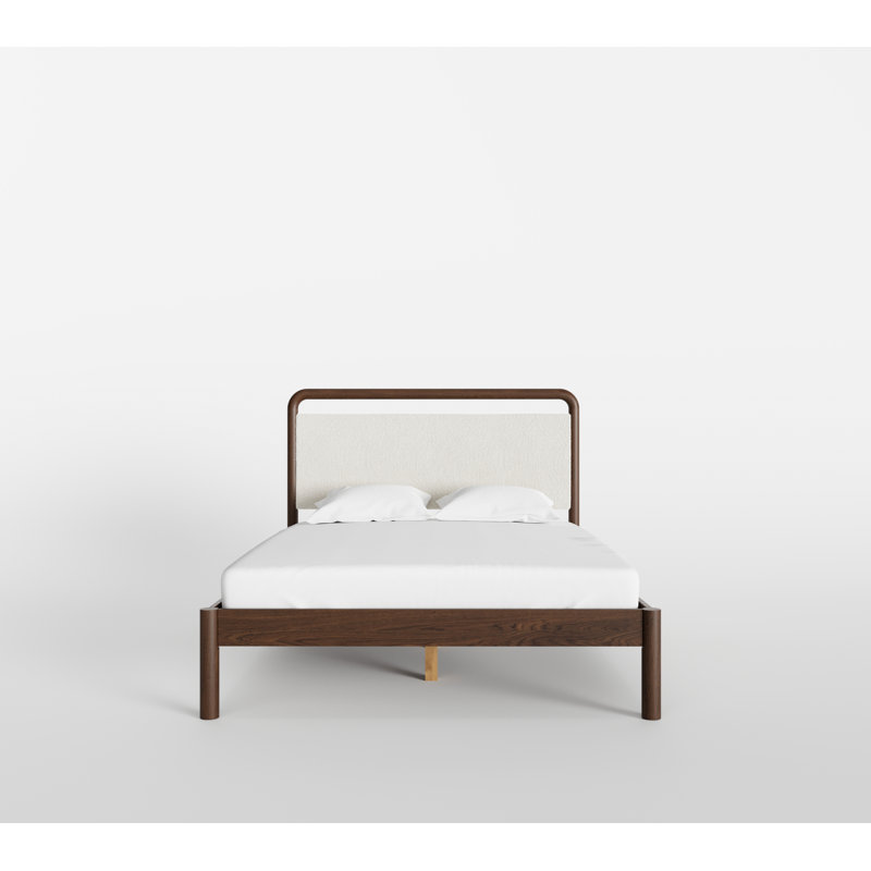 Ardin King Walnut Solid Wood Bed, Walnut, King