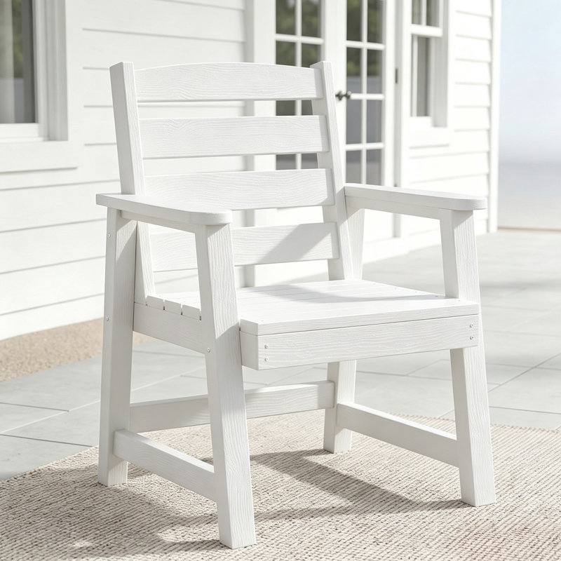 Fauteuils de salle à manger de patio, Blanc