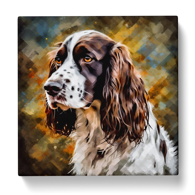 English Springer Spaniel Abstract - Wrapped Canvas, 35cm H x 35cm W x 3cm D