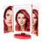 Hello Kitty Apples Trifold LED Makeup Mirror For Desk, 3 Way View Foldable Vanity Mirror With Lights