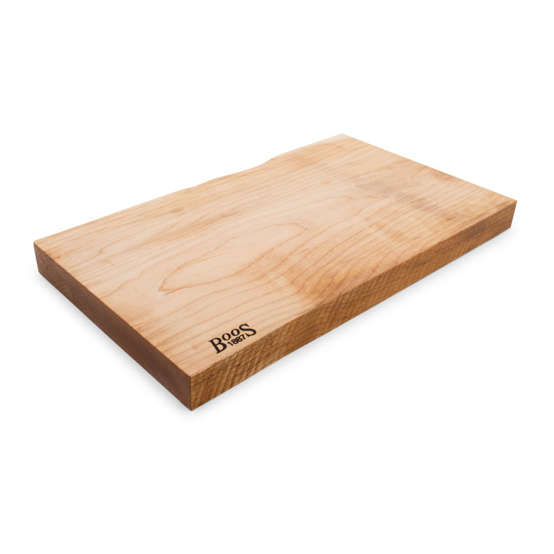 Rustic-Edge Design Reversible Cutting Board, 1.75" H x 12" W x 21" D, Maple
