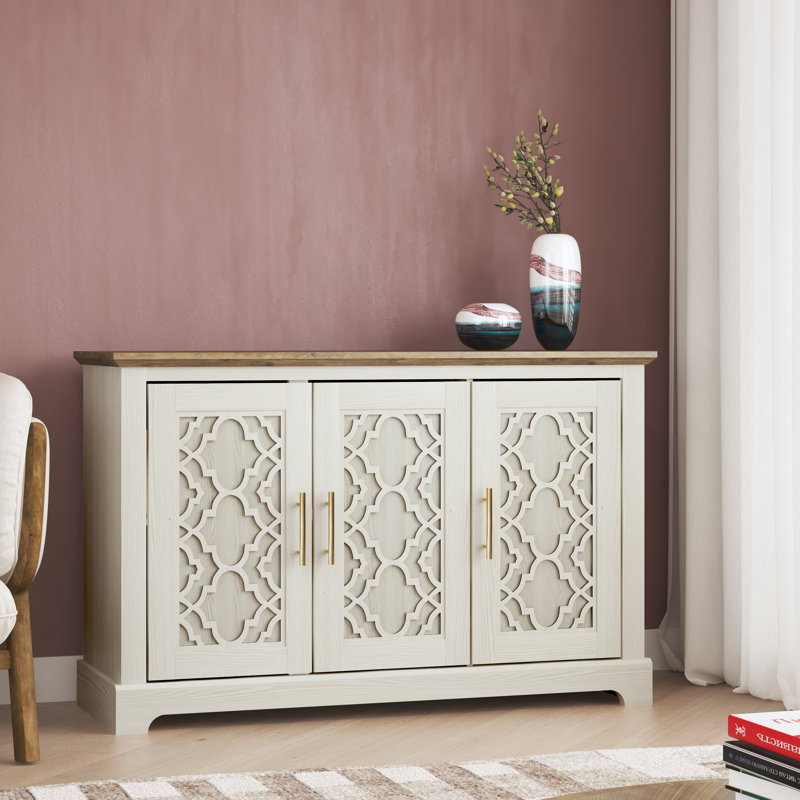 Anfield 3 Door Sideboard, White Oak