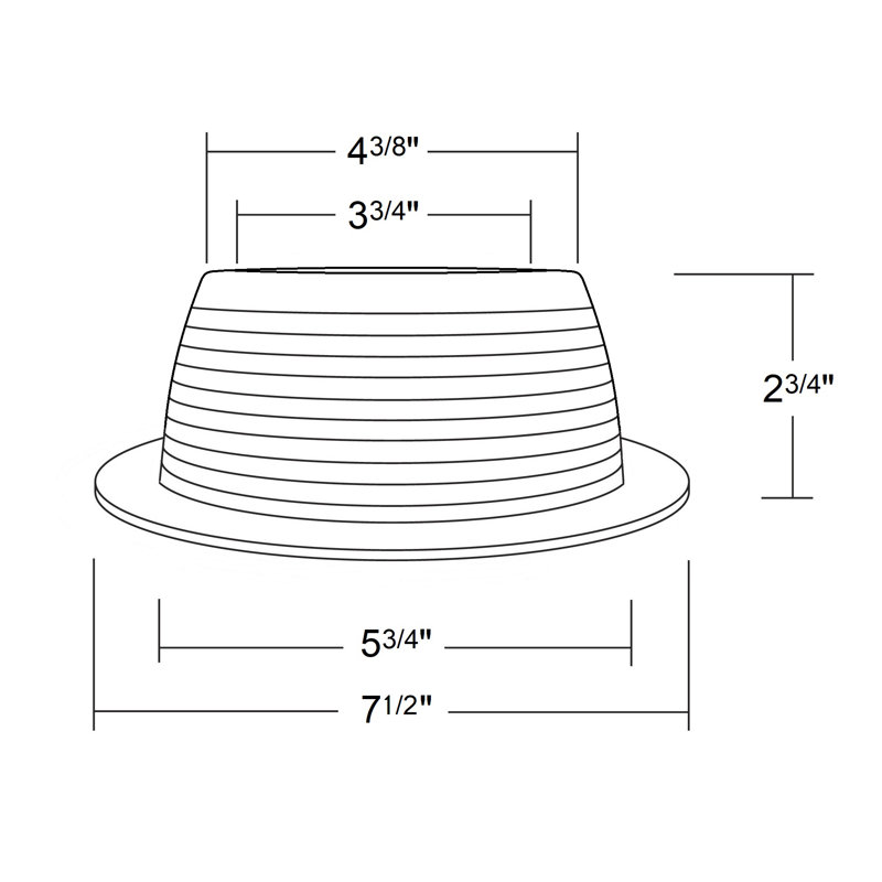 6'' Baffle Recessed Trim