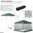 Outsunny Slant Leg Pop Up Canopy Tent With Netting And Carry Bag-114930117