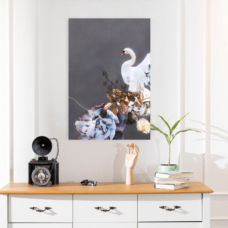 Art urbain contemporain Swan Gold 2, H 24 po x l 16 po