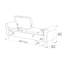 Banc de rangement à dessus rabattable rembourré pour chambre à coucher, siège capitonné et accoudoirs roulés (65,75 po x 20,3 po x 21,9 po)-89602952