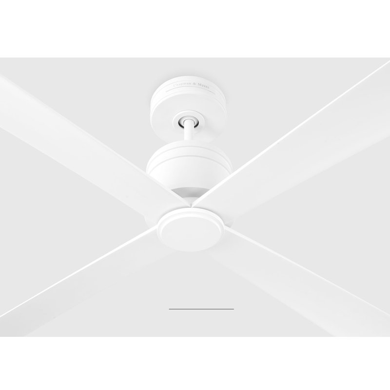  Launceton 72 Indoor Ceiling Fan with Matte White ABS blades and Handheld Remote, Matte White, Matte White