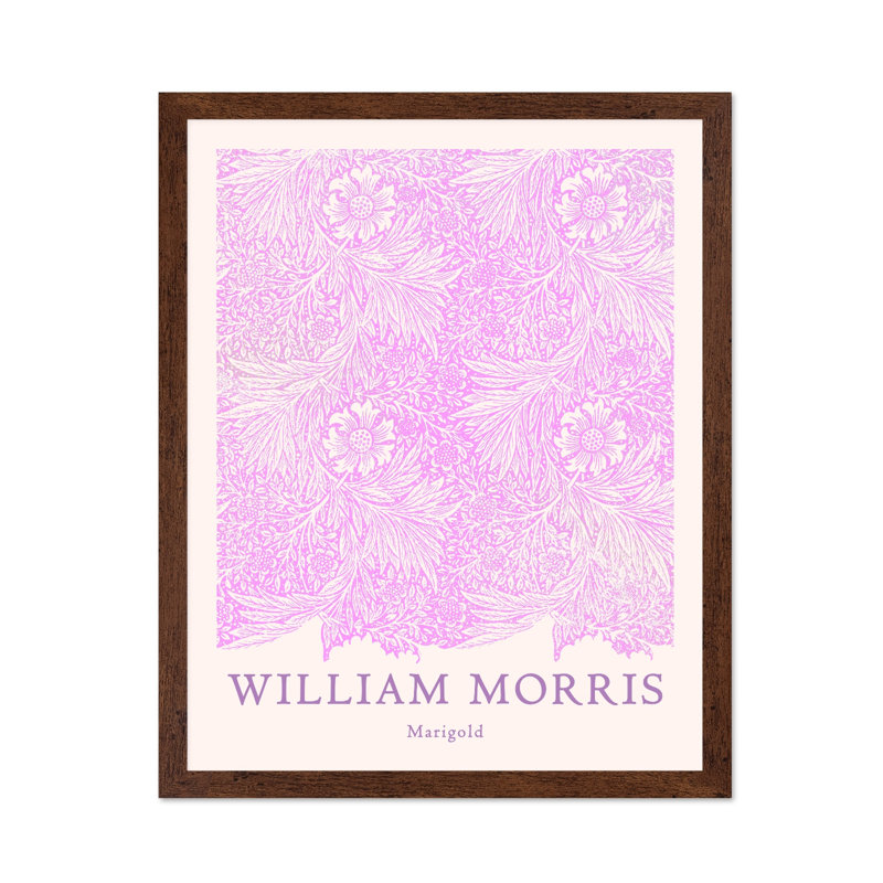 William Morris - souci n ° 10, 18"H x 24"W, Poster, Brown Framed