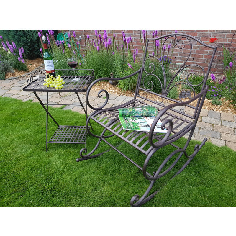 Grimaud Metal Rocking Chair, Brown
