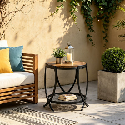 Aumiller Cross Legs End Table with Storage