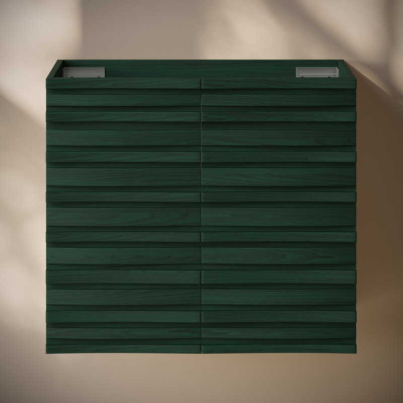 Armoire de salle de bain murale sans plateau 24 po Cascade en chêne noir, Vert