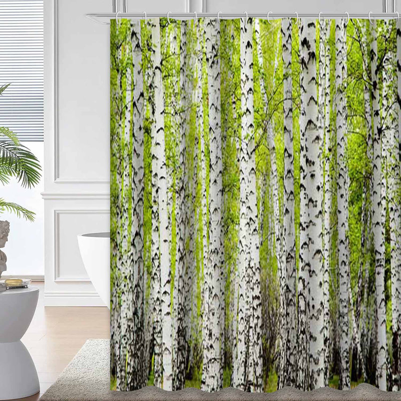 Rideau de douche Birch Forest Trees Spring Canada, L 72 po x l 72 po