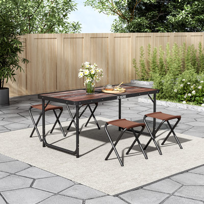 Bujare 4 - Person Patio Dining Set with Rectangular Table