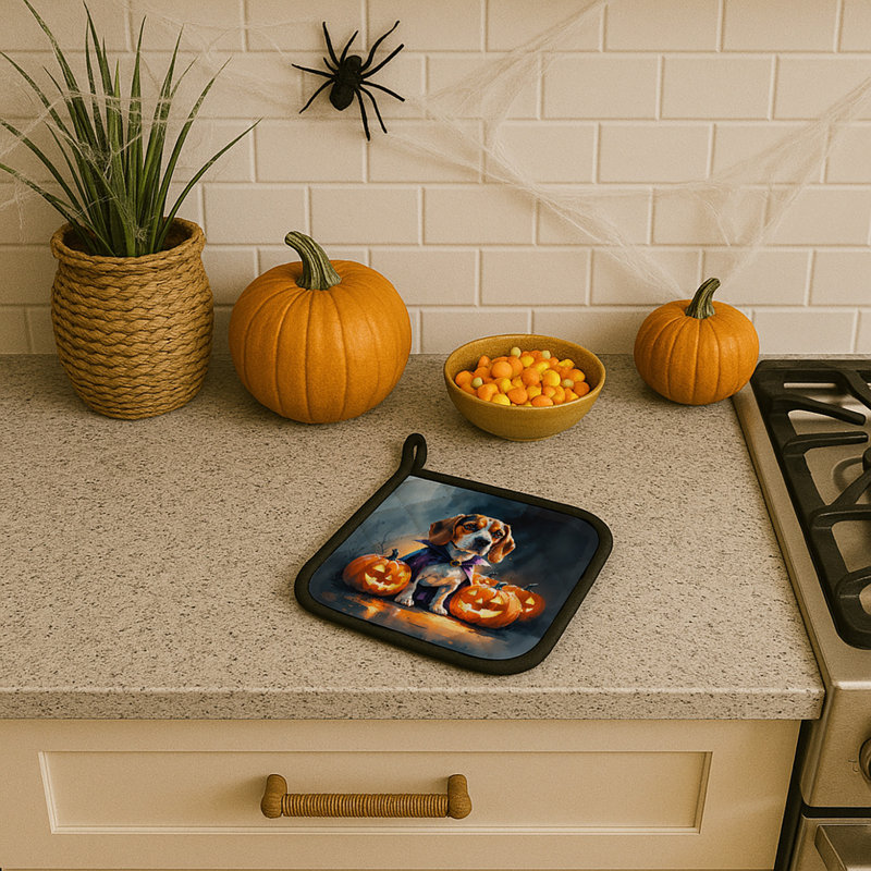 Paire de porte-pots Beagle Puppy Halloween
