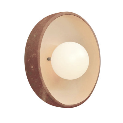 Single Light Ceramic Flush Mount Sconce