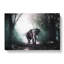 Elephant Roaming in a Green Forest in Abstract - Wrapped Canvas-55317241