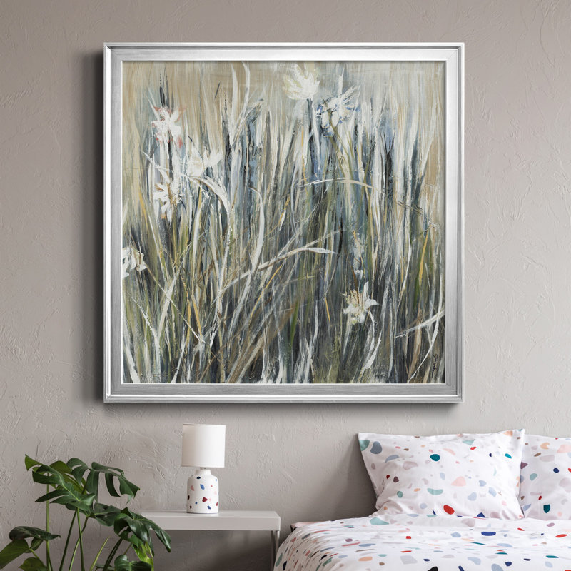 Garden Gems - Reproduction d'art sur toile encadrée, H 26,5 po x l 26,5 po x P 1,5 po, Encadré gris