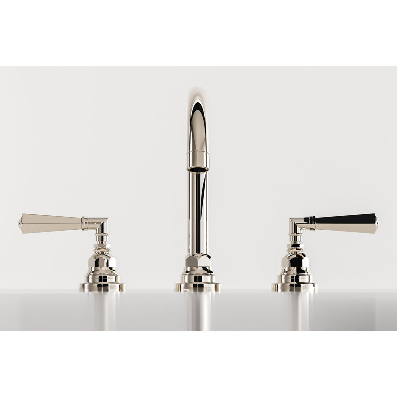 San Giovanni™ Widespread Bathroom Faucet with Drain Assembly, Polished Nickel, Lever Handle