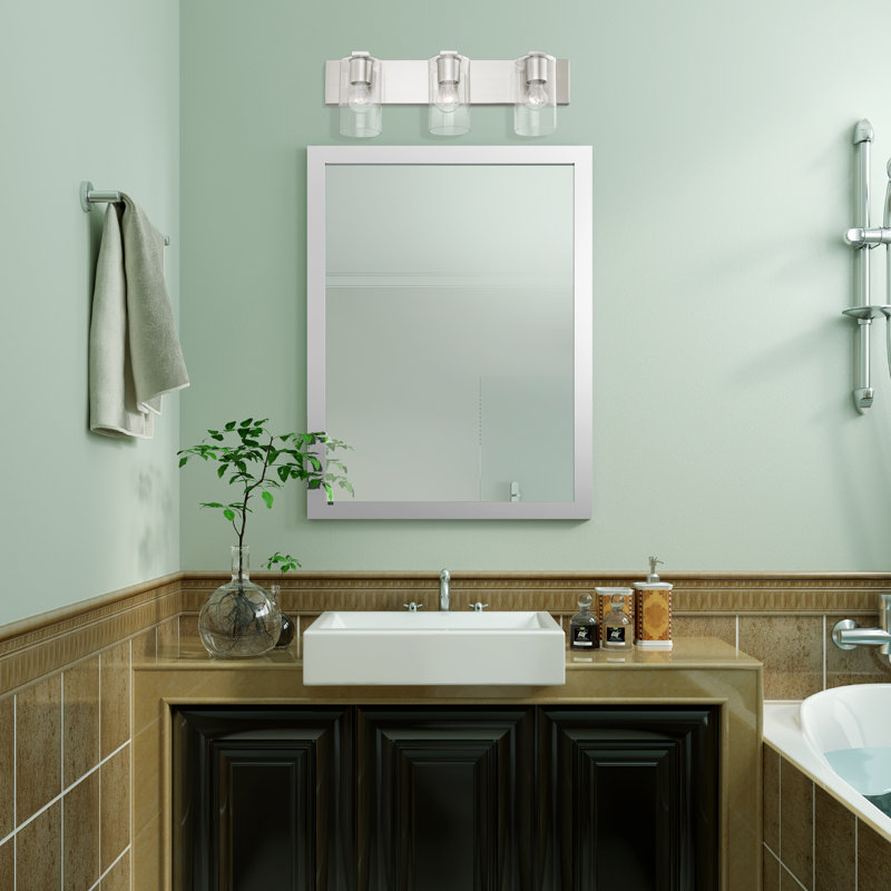 Éclairage pour meuble-lavabo 3 lumières Mollie, Nickel brossé