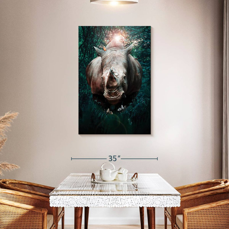 Brampt Jungle Rhino, 45" H x 30" W