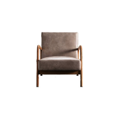 Camel Accent Chair With Mid Century Modern Open - Framed Arm And Microfiber Cushion For Bedroom Ambiance Design, Foam Upholstery Living Room Relaxation