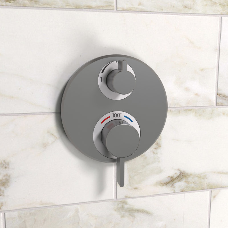 Ecostat S Temperature Memory Thermostatic Valve Trim, Brushed Black Chrome
