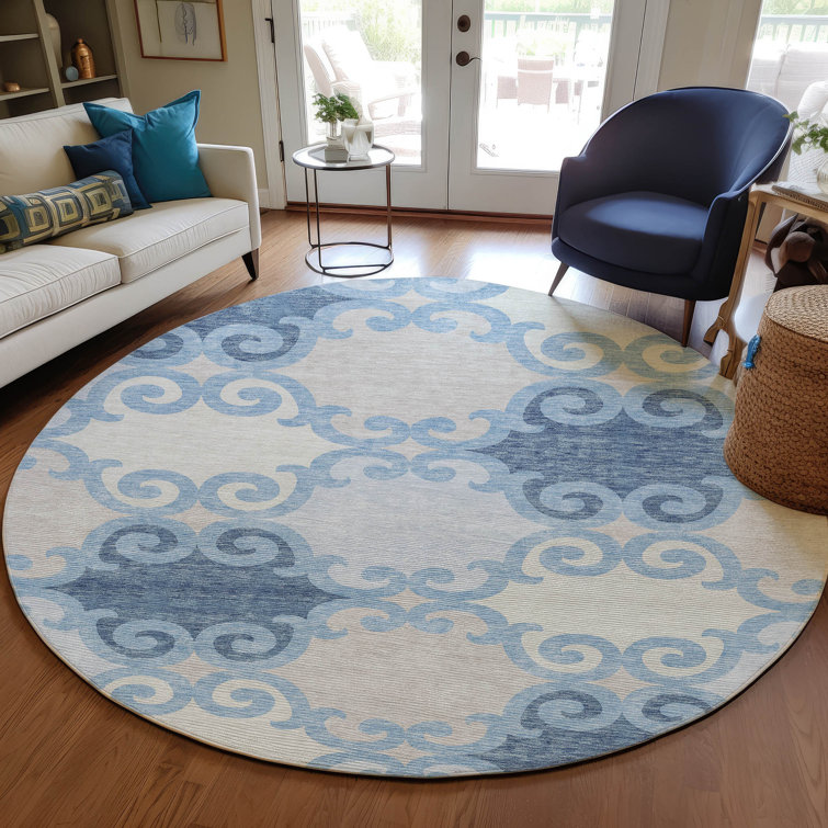 Malek Indoor/Outdoor Area Rug with Non-Slip Backing