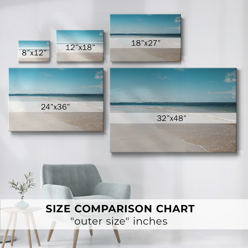 Plage de sucre sur toile tendue, H 24 po x l 36 po