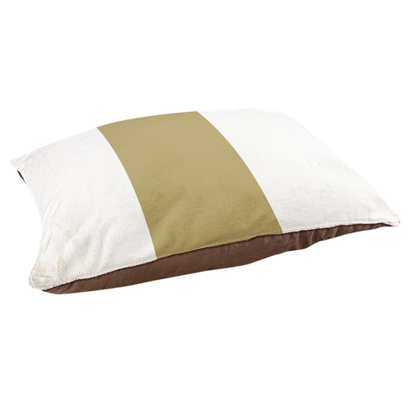 Golden State Polyester Pet Bed, Medium (28" W x 18" D x 6" H), White/Gold