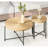 2 Table - Waterproof And Cover. Distressed Cylindrical Style. Black Metal Legs. Appropriate Dimensions For Interiors. Diverse Color Choices. Stylish. Rustic Vibe Bedrooms Coffee End  2  & . Shape.-1391717189