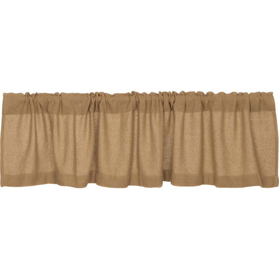 Roxane Solid Color Cotton Tailored Window Valance
