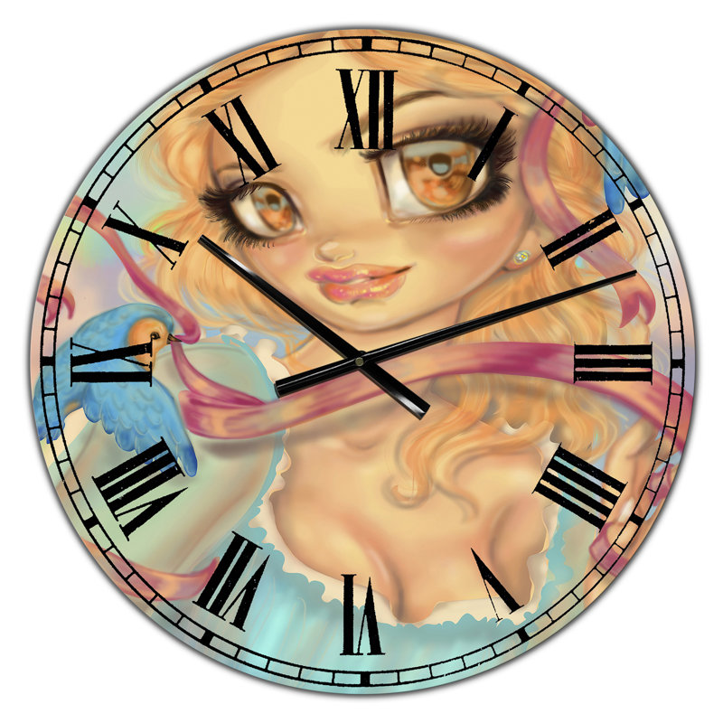 Cendrillon - grande horloge murale moderne, Surdimensionné