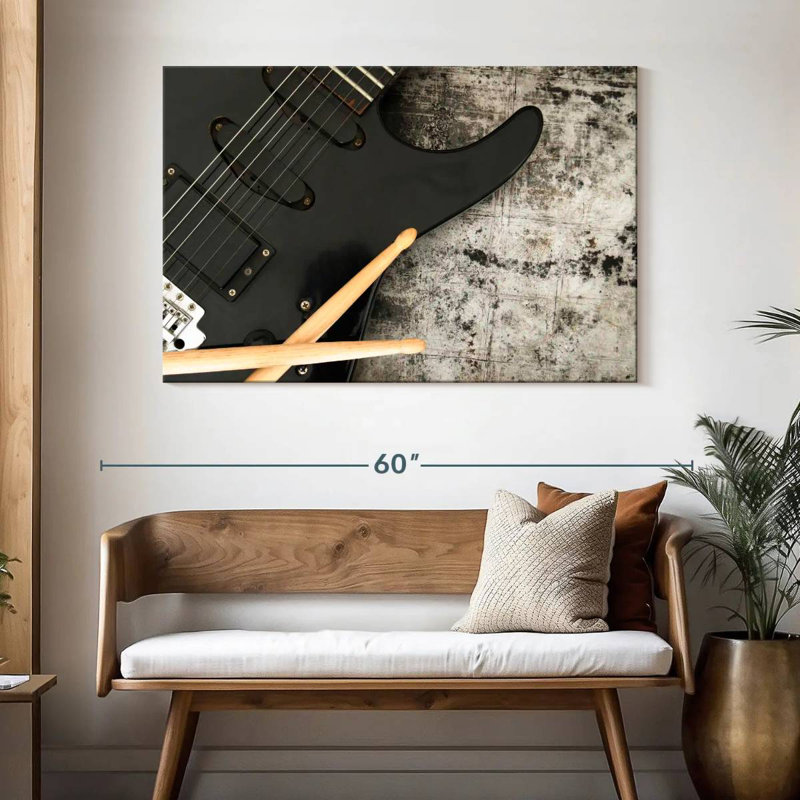 Abarca Grunge Electric Guitar, 32" H x 48" W