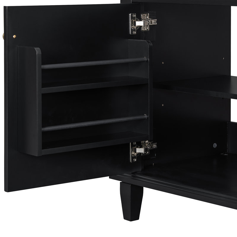 Meuble-lavabo 36 po avec comptoir en céramique, Noir