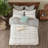 Cotton Printed Duvet Cover Set With Trims