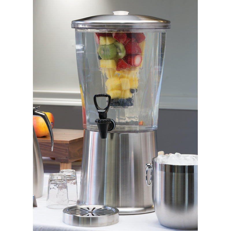 Service Ideas Beverage Dispenser with Optional Infuser Tube, NSF Certified, 22" H x 11" W x 12" D
