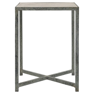 LA Stone Cross Legs End Table
