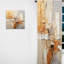Beige gris géométrique Collage II - rideau abstrait obscurcissant abstrait Collages - 1 panneau-107832164