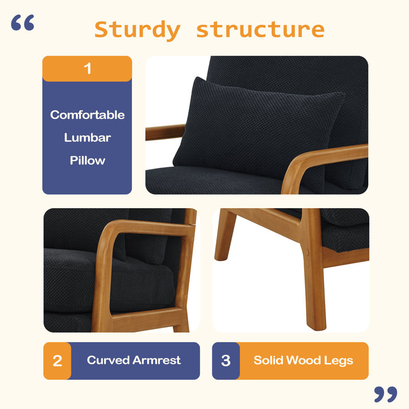 Chaise longue en bois, Black