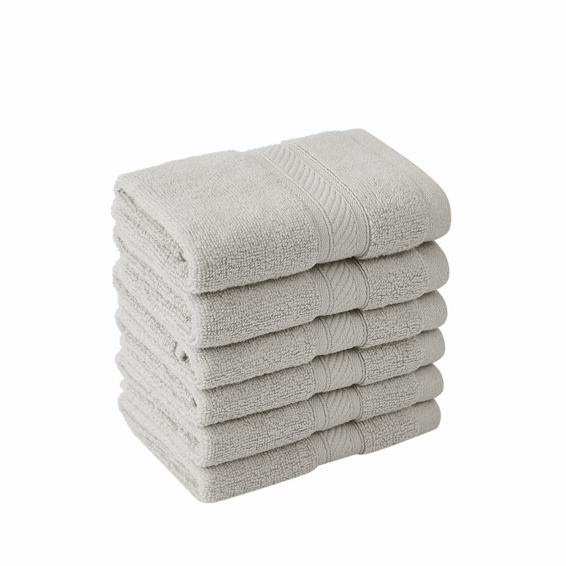  Regal Plush Towel Sets, Light Gray, Hand Towel - 6 Pack
